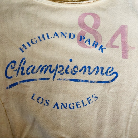 🆕 NWT Anthropologie|Maeve Highland Park Graphic Distressed Sweatshirt - XS - Picture 5 of 9